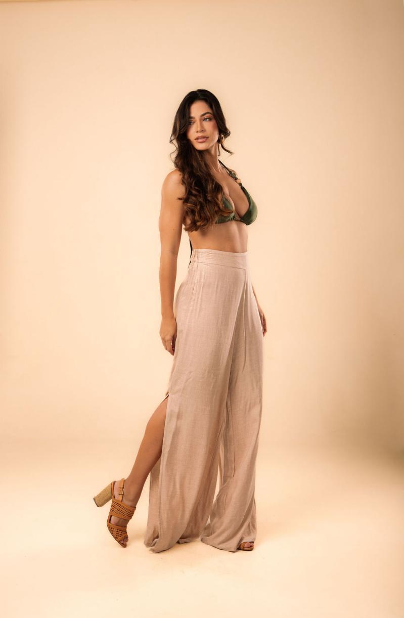 CALÇA FENDA TWILL LINO