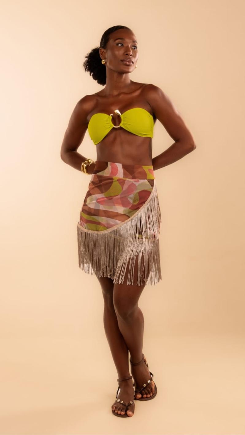 SAIA CURTA FRANJA CARAMBOLA PUCCI