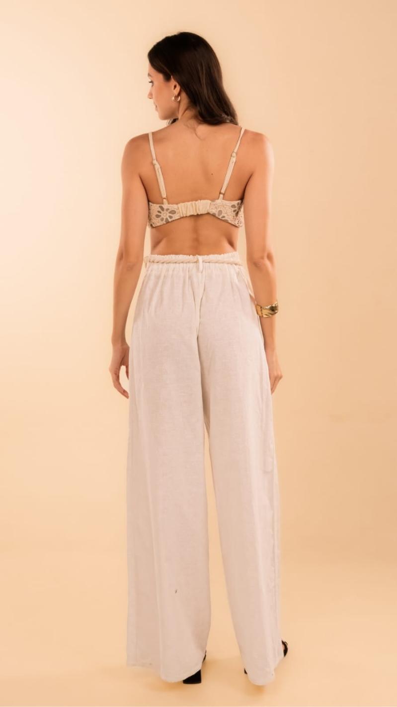 CALÇA LUMA LINHO BAMBU OFF WHITE